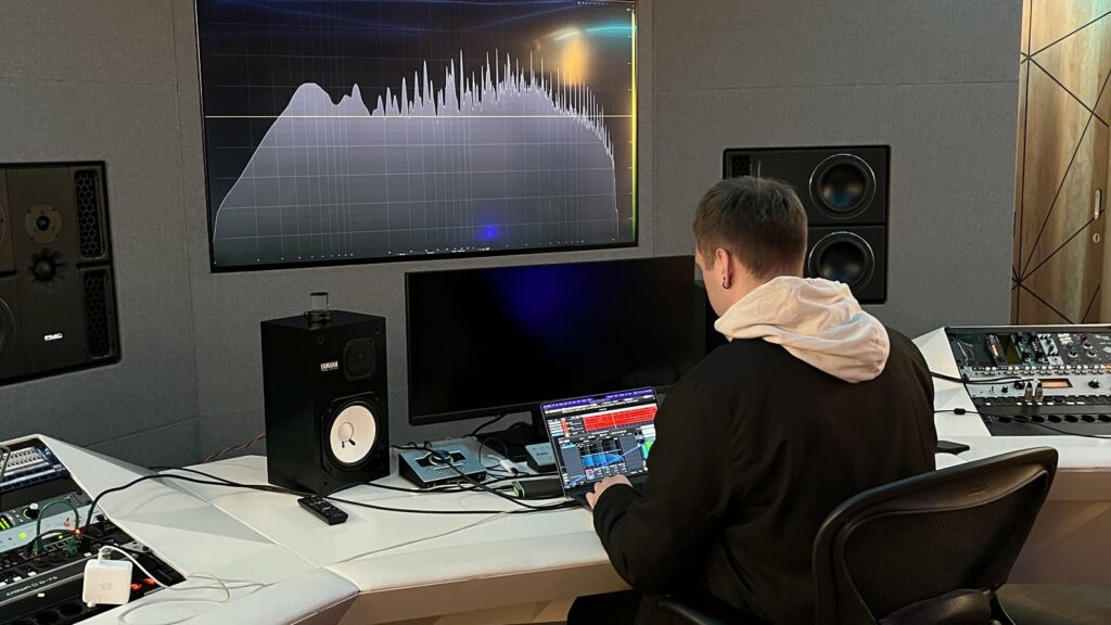 An engineer at work in the Barcelona studio