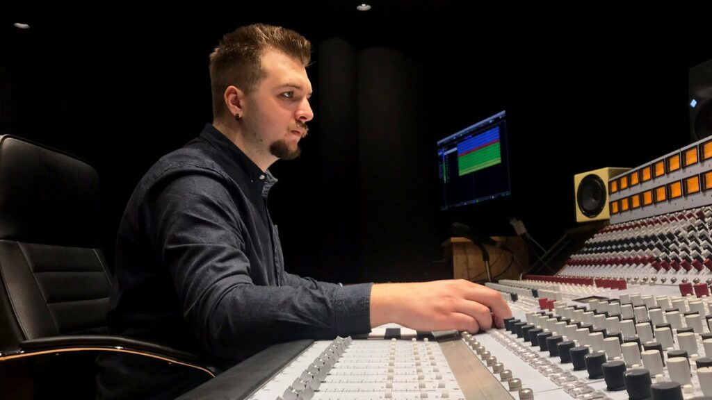 A Major Mixing engineer at the console