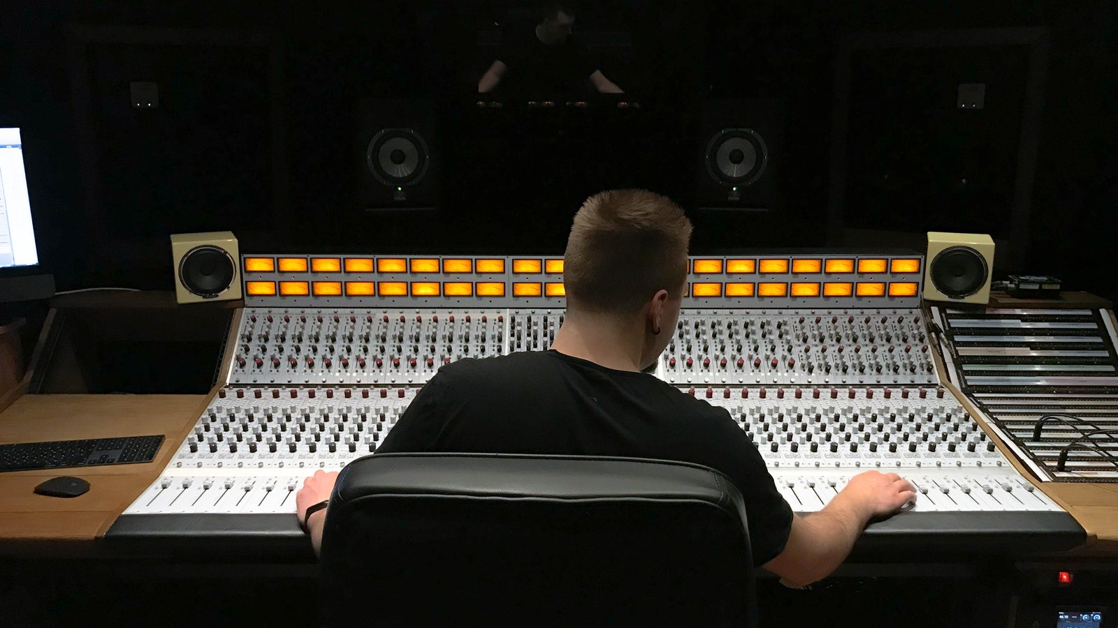 A Major Mixing engineer at the console