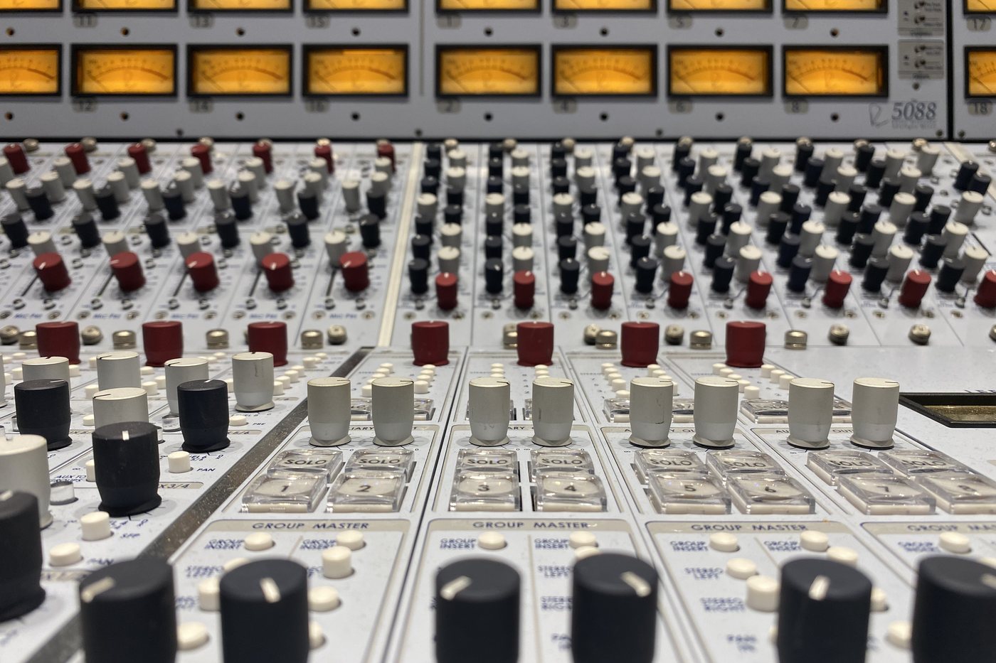 Rupert Neve Designs 5088 mixing console and analog outboard gear used for analog mixing and mastering